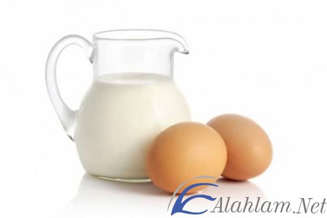 فوائد وأضرار شرب اللبن مع البيض النيء