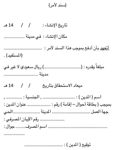 نموذج سند لامر