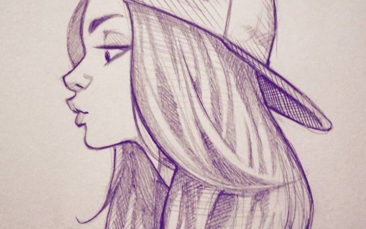 رسومات بنات سهلة بالرصاص